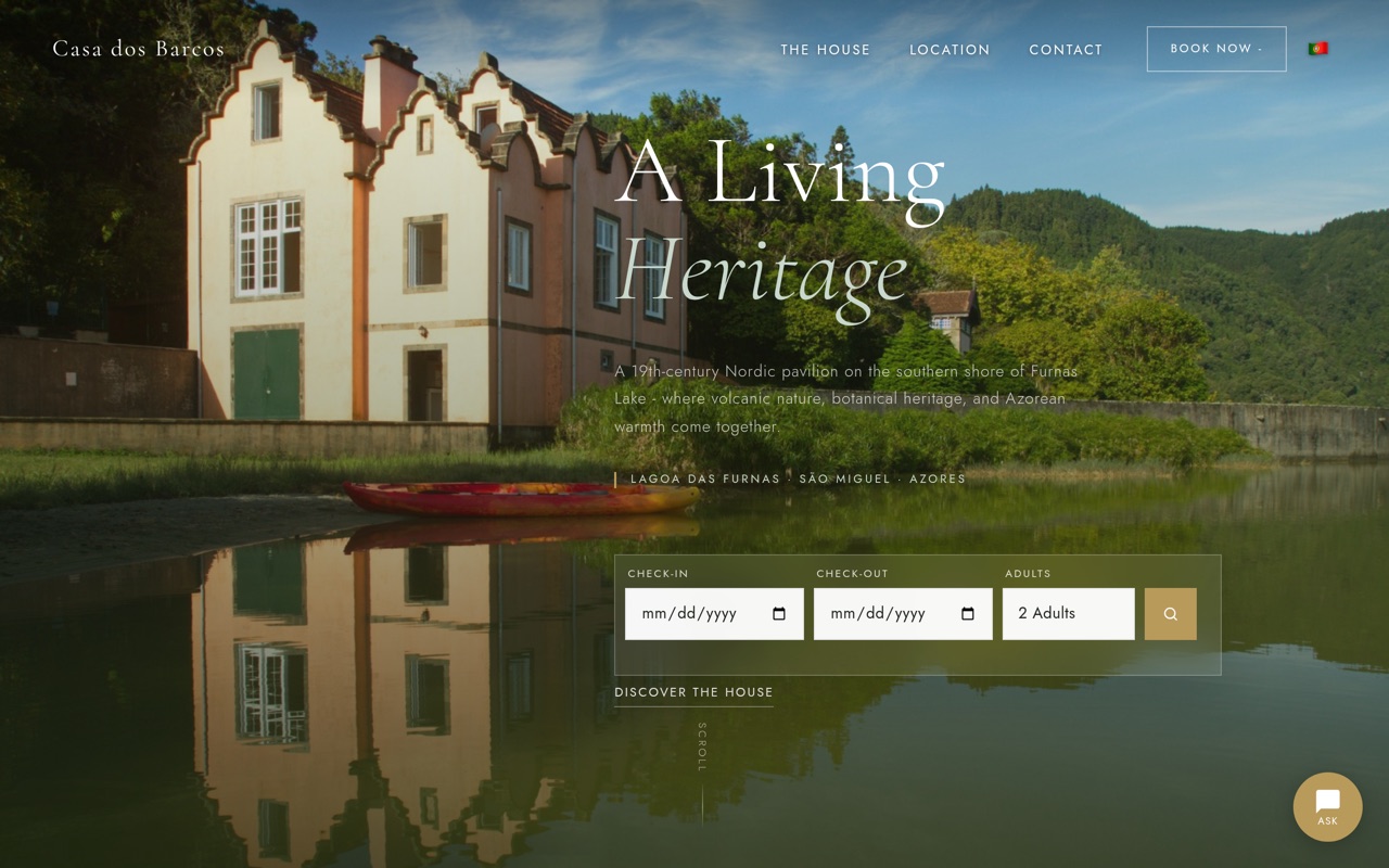 Casa dos Barcos website preview